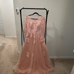 Satin Peach Slip with Subtle Shine